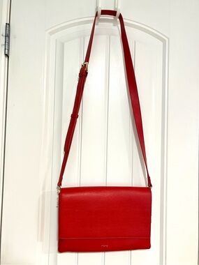 Riona Vegan Leather Burnt Orange Red Brooklyn Crossbody Bag Shoulder Bag NWOT